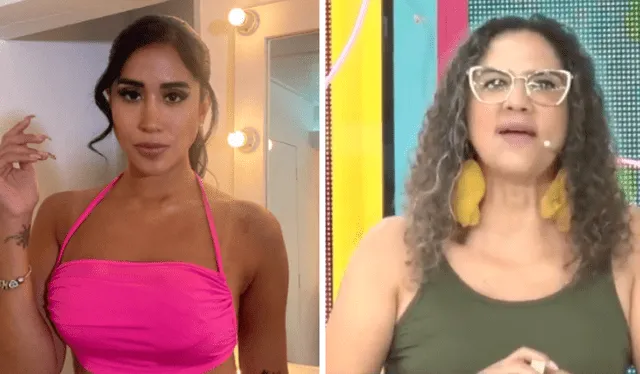 Melissa Paredes defiende a Anthony Aranda de vidente. Foto: composición LR/ captura de Panamericana TV   