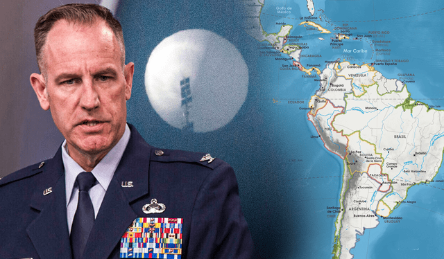  Patrick Ryder, general de brigada del Pentágono, informó acerca de la existencia del “globo espía” sobre Latinoamérica. Foto: AFP/CNN/Breaking Defense   