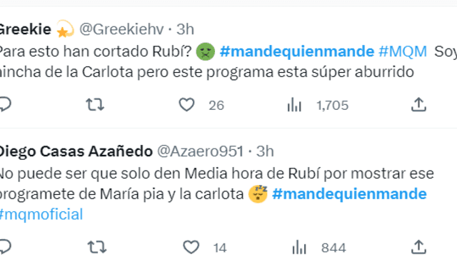 Usuarios critican estreno de "mande quien mande". Foto: captura Twitter