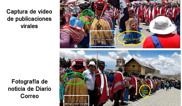 Comparación entre imágenes. Foto: composición LR/Diario Correo/ captura de Radio Onda Azul   