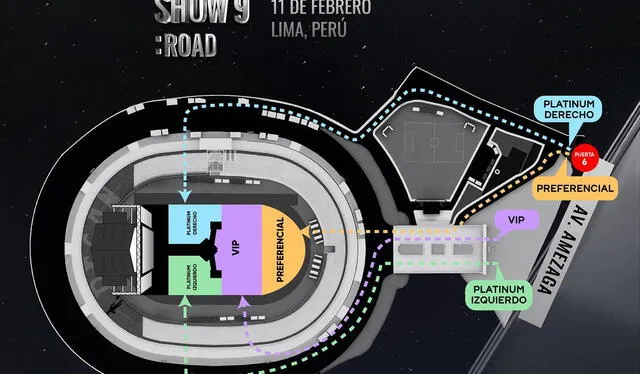  Mapa de ingresos para el concierto de SUPER JUNIOR en Perú este 2023. Foto: Instagram/Masterlive   