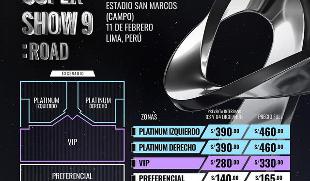  Precio de entradas para el concierto de SUPER JUNIOR en Perú. Foto: Masterlive   