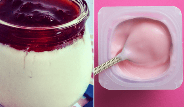 Los yogures que vienen con elementos adicionales, como mermelada, contienen altos niveles de azúcar. Foto: composición LR/65YMás   