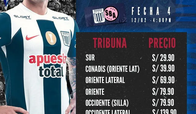 Precio de entradas para el Alianza Lima vs. Sport Boys. Foto: Alianza Lima   