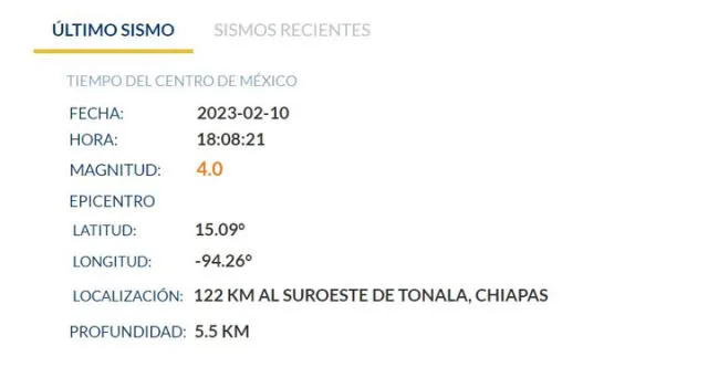  Último sismo en México de hoy, 10 de febrero. Foto: SismologicoMX/ Twitter<br><br>    