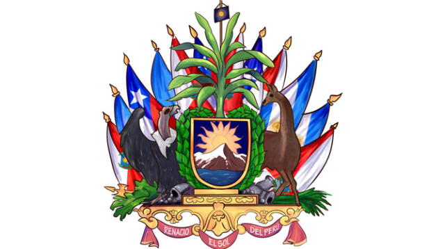 El escudo nacional del Perú fue elaborado por José de San Martín en octubre de 1821. Foto: Marca Perú    