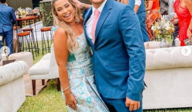  Ethel Pozo y vestido en boda de André Silva y Adriana Álvarez. Foto: Instagram    