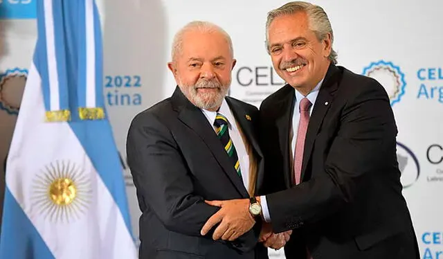 <br> Los presidentes de Brasil y Argentina: Lula da Silva y Alberto Fernández. Foto: EFE    