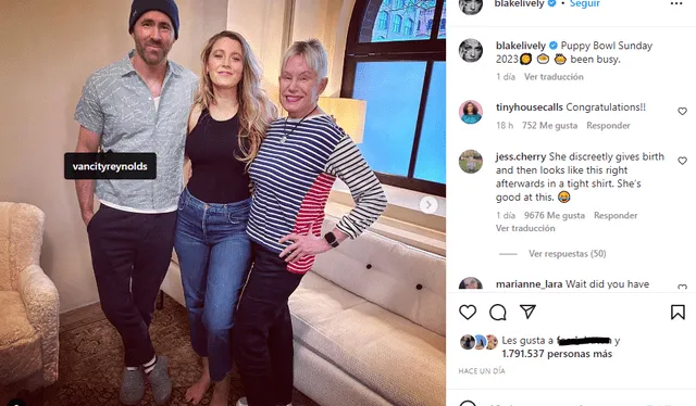  Blake Lively y Ryan Reynolds tuvieron un cuarto hijo. Foto: Blake Lively/Instagram   