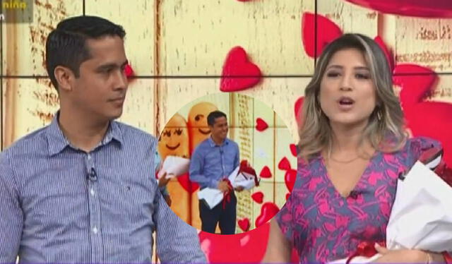  Fátima Aguilar fue sorprendida por su novio en programa en vivo. Foto: composición LR/ Latina    