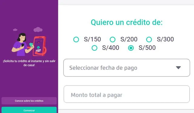  Los usuarios pueden pedir préstamos y pagarlos entre 15 y 35 días. Foto: composición LR/captura de Yape<br>   