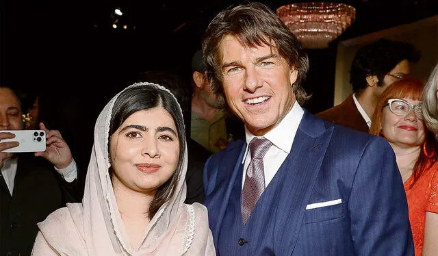 Al lado de la activista Malala Yousafzai. Foto: AFP   