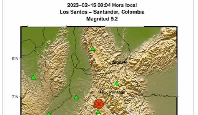 Última información sobre el sismo registrado en Colombia. Foto: sgcol/ Twitter   