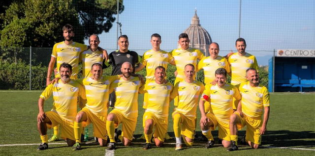 Integrantes de la actual selección de la Ciudad del Vaticano. Foto: Federación Vaticana del Fútbol   