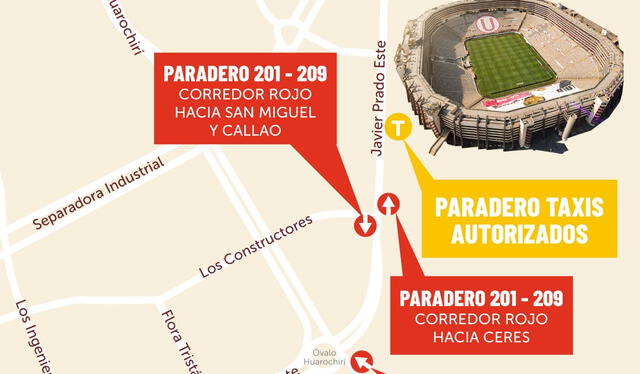  Universitario vs. Alianza Lima: ¿cómo salir del estadio Monumental?. Foto: ATU 