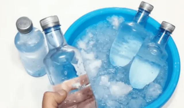 El truco del agua, hielo y sal te permitirá enfriar tus bebidas en pocos minutos. Foto: LlegaExperimentos/captura de YouTube   