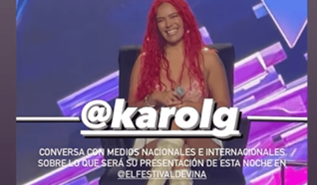  Karol G ya se encuentra en Chile. Foto: Instagram   