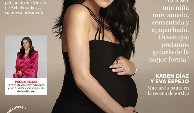  Maite Perroni posa con su pancita de embarazo por primera vez. Foto: Caras   