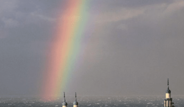 El arcoiris está compuesto por siete colores. Foto: AFP   