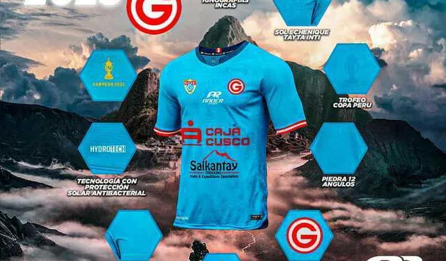 Deportivo Garcilaso fue uno de los primeros equipos en presentar su camiseta oficial para la Liga 1 2023. Foto: Ander Sport   