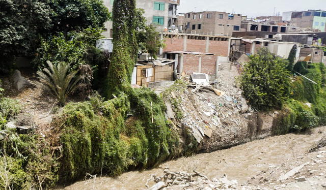  Hay aproximadamente 1.000 casas en riesgo por posible desborde de río Rímac. Foto: Félix Contreras   