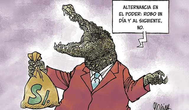  Una de las últimas caricaturas de Molina, siempre acertado y cuyo mensaje no parece envejecer. Foto: Suplemento Domingo   