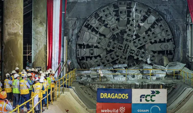  La tuneladora Micaela llegó a la estación Buenos Aires. Foto: Línea 2 del Metro de Lima y Callao   