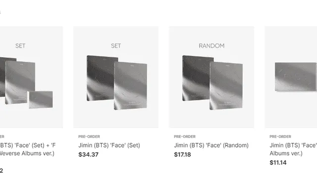 Jimin de BTS debuta como solista con el álbum Face: preorden, horarios,  dónde y cómo comprar su álbum de Jimin, Weverse Shop, BTS