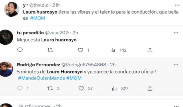 Cibernautas piden a Laura Huarcayo que regrese a la TV. Foto: Twitter   