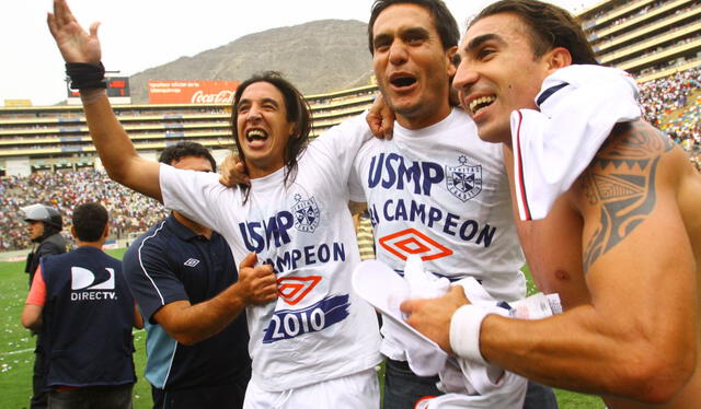 Germán Alemanno, Héber Arriola y Pablo Vitti tras ganar la final de 2011. Foto: GLR   