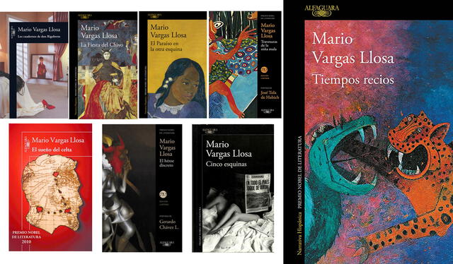  Libros de Mario Vargas Llosa publicados por la editorial Alfaguara. Foto: composición LR/Alfaguara<br>    