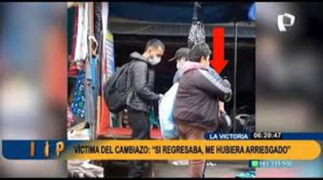 La modalidad del 'cambiazo' está presente en vendedores de ropa, zapatillas y otros artículos. Foto: Panamericana TV  