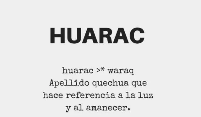 El apellido Huarac se creo en el imperio inca. Foto: Colectivo Quechua Central   