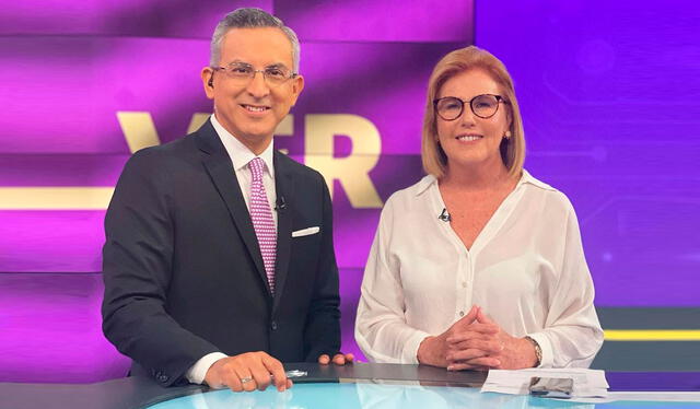  Pedro Tenorio y Mónica Delta son los conductores de “Latina noticias central”. Foto: Latina/Instagram<br><br>  