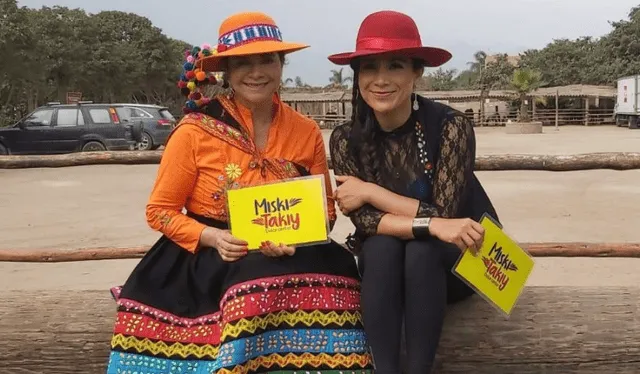  Damaris junto a su mamá Saywa condujeron el programa "Miski Takiy" de TV Perú por 10 años. Foto: TV Perú   