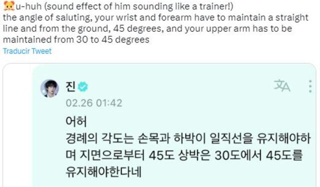 Jin a J-Hope en Weverse. Foto: haruraru_w_bts Jin a J-Hope en Weverse. Foto: haruraru_w_bts
