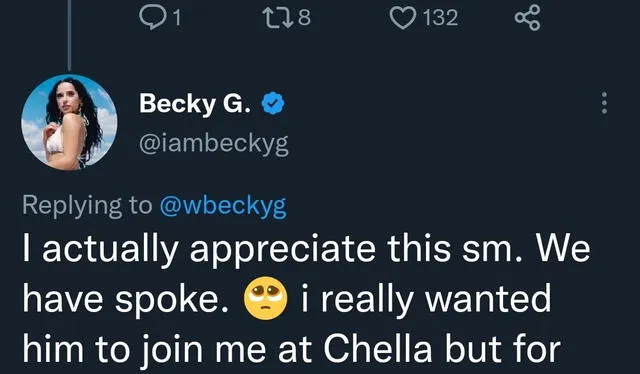 Becky G habla de J-Hope. Foto: captura Twitter   