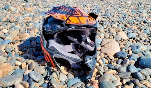  El casco utilizado por el hombre desaparecido fue hallado tras 40 horas de búsqueda. Foto: Diario Jornada    