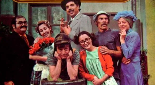 El elenco original de "El Chavo del 8" cerca del final del programa. Foto: GLR    