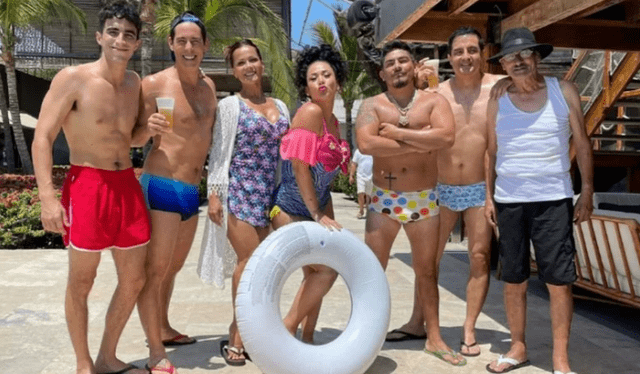  Los Gonzales se van de paseo luego de su guerra con globos de agua. Foto: América TV   