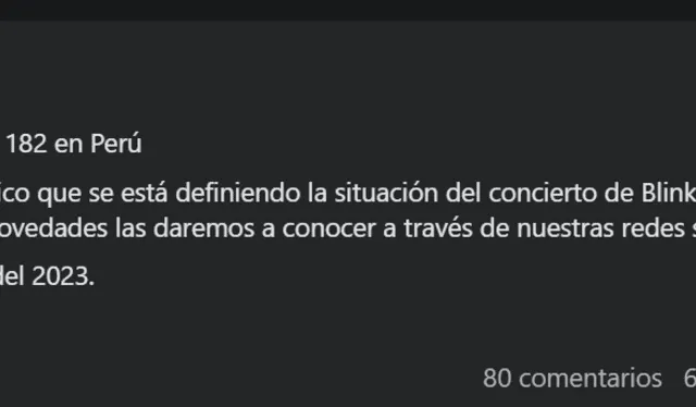 Comunicado de Artes Perú. Foto: Facebook   