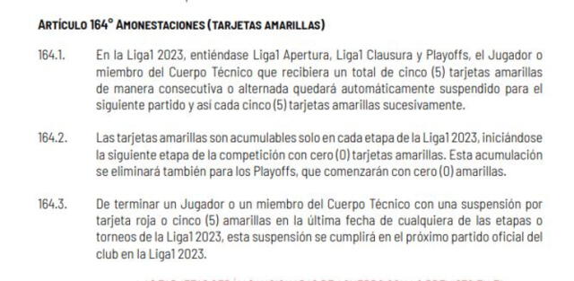 Reglamento interno de la Liga 1 2023. Foto: FPF   
