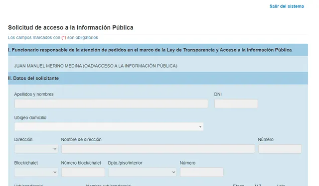 Paso 4: Llena el formulario. Foto: captura/Reniec   