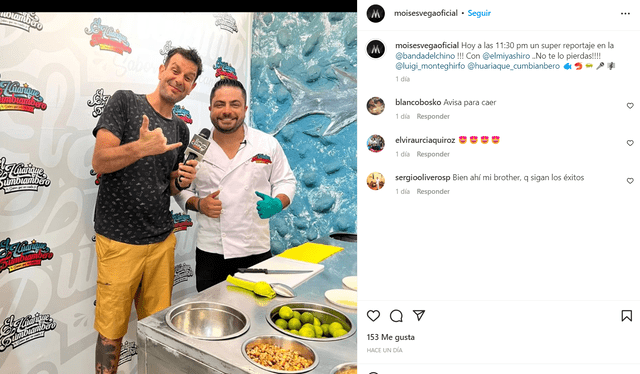 Moisés Vega apuesta por el restaurante marino. Foto: Instagram/Moisés Vega   