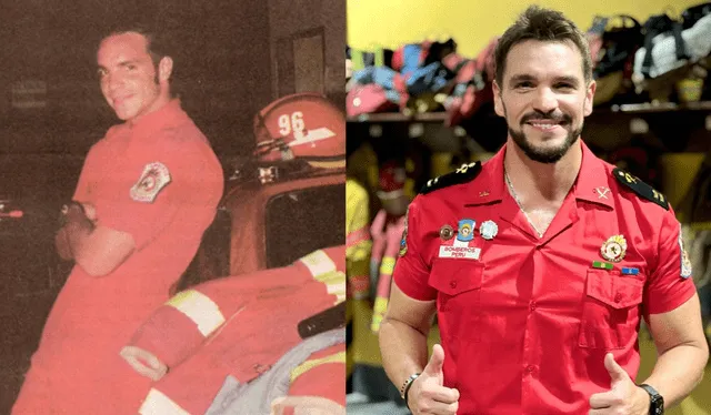  Ismael La Rosa también es bombero. Foto: composición LR/TV Sol/Ismael La Rosa/Instagram    
