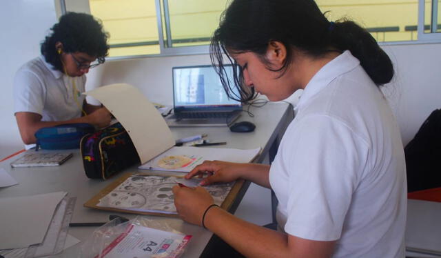  Alumnos de la misma Innova Schools Pucallpa tuvieron destreza para la ilustración del proyecto literario de sus compañeros. Foto: Innova Schools    