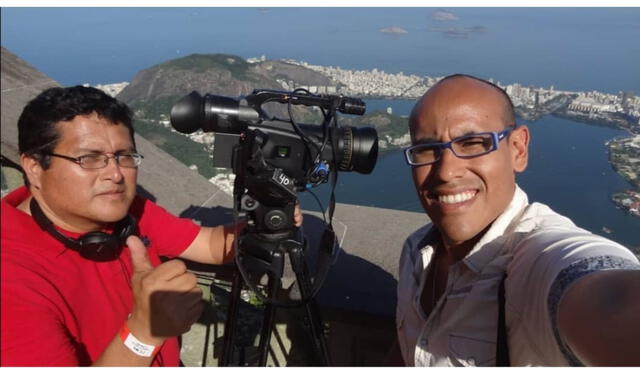  Gabriel Castro junto a Boris Acuña en Río de Janeiro, Brasil. Foto: Gabriel Castro/cortesía   