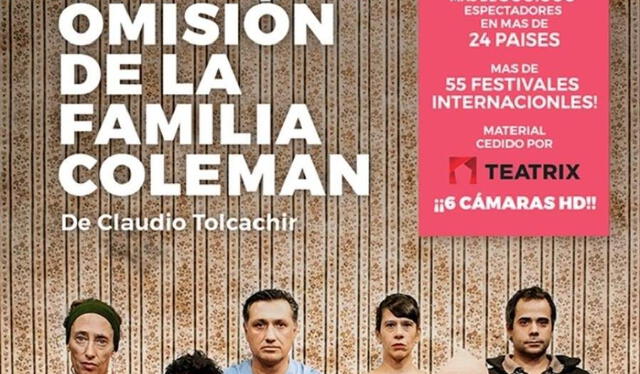  "La omisión de la familia Coleman" puede ser vista en el Teatro La Plaza, Larcomar. Foto: Teatrix<br><br>    