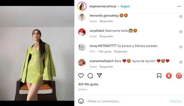  Stephannie Carhuas concursa para Miss Perú 2023. Foto: captura de Instagram    