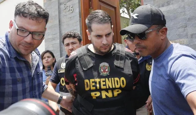 "El español" al ser detenido por la Policía. Foto: Félix Contreras / La República   